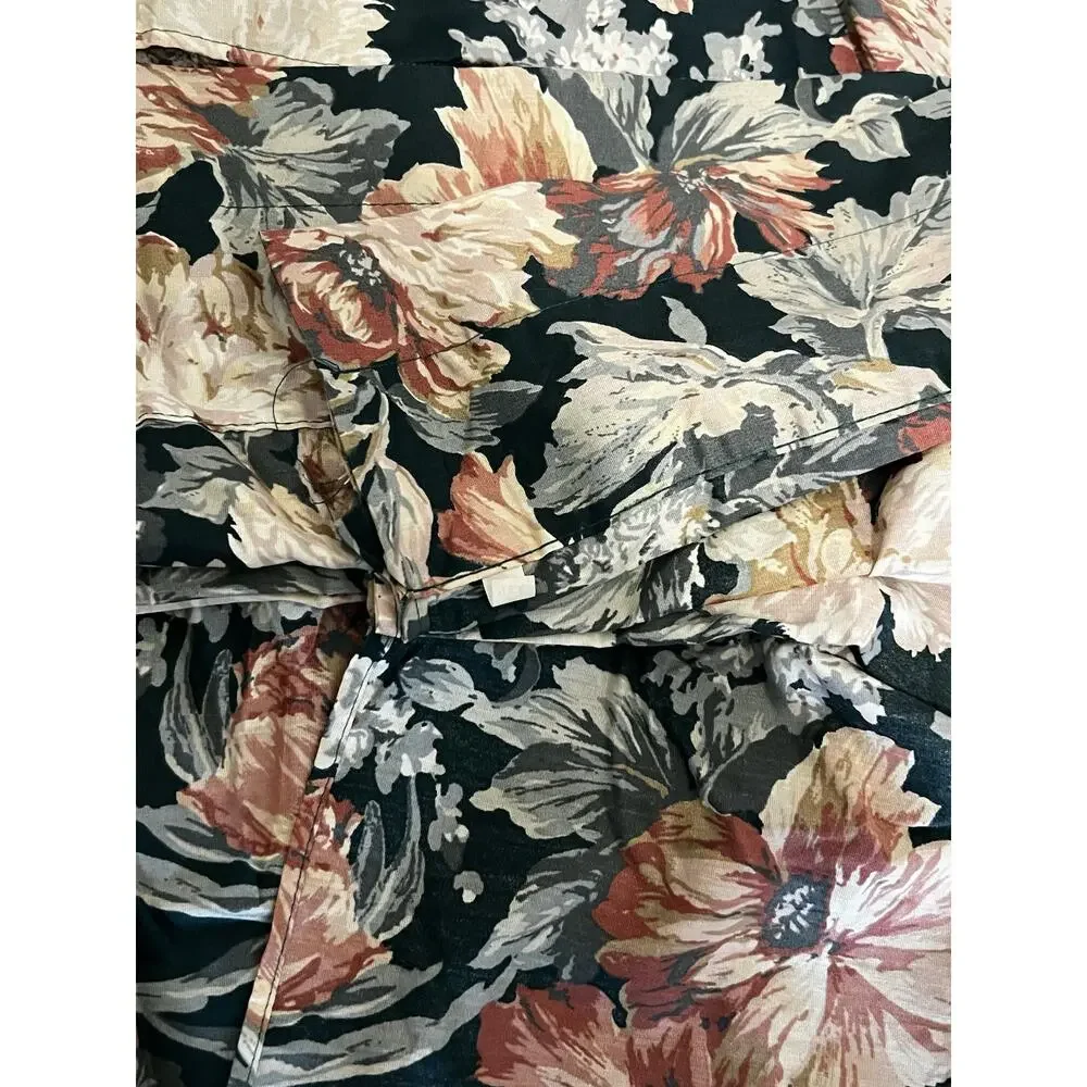 Vintage Window Puff Valance Pair Made in USA Cottagecore Floral Shabby Chic